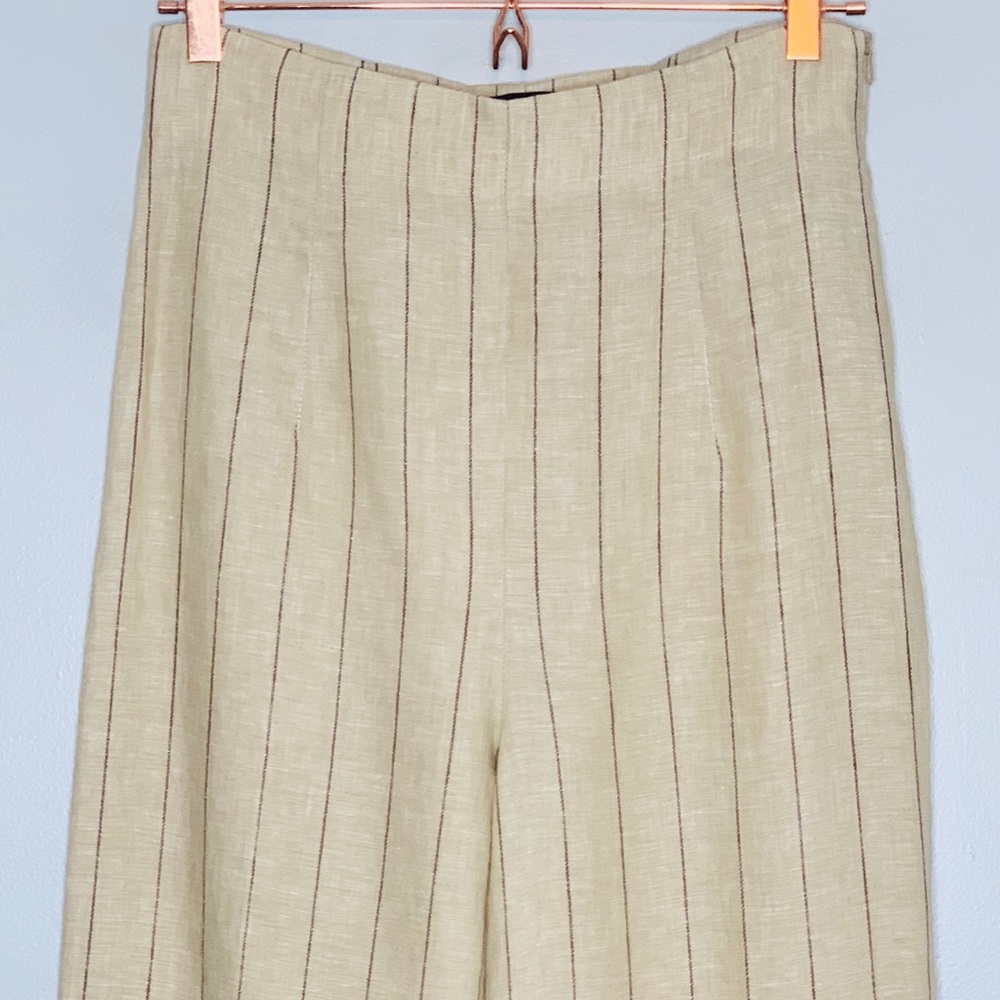 ✅SOLD-NWOT Zara Woman | Linen Pants Turn Up Hems - Picture 4 of 8